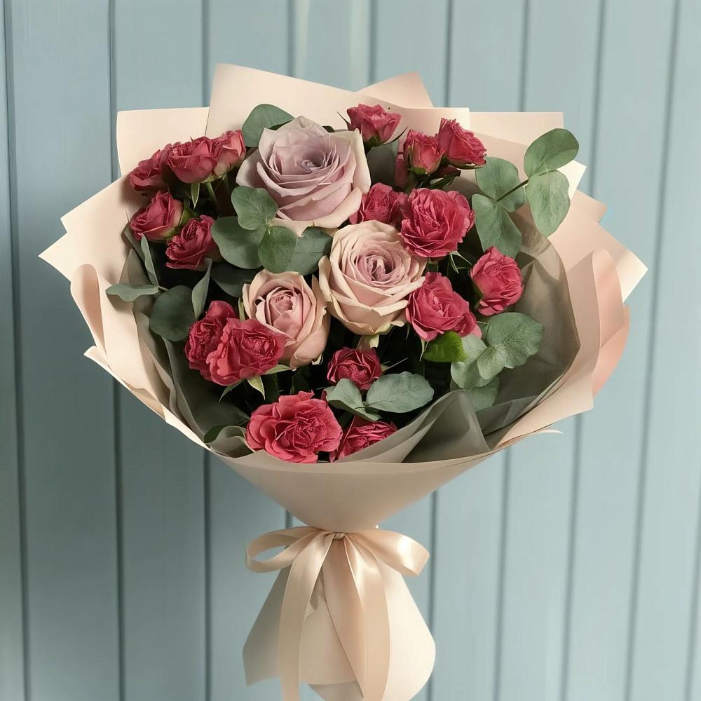 Букет цветов из: Гвоздики и Розы в Урухской