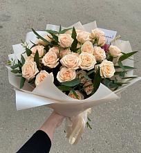 Букет Кремовые розы Латте в Урухской
