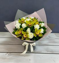 Букет цветов из:  Орхидеи и Розы в Урухской