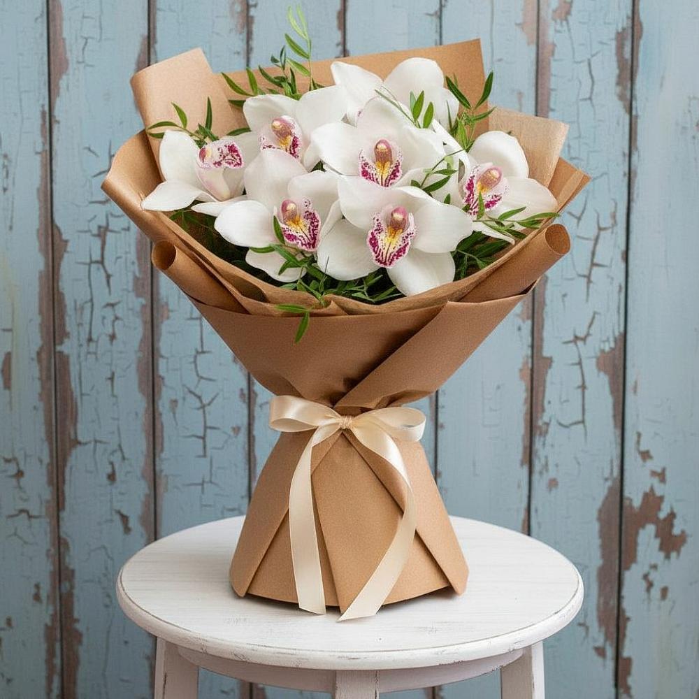 Букет цветов из: Орхидеи и Розы в Урухской