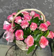 Цветочная композиция из Розы в корзине #REPLACE_PRED# Урухской