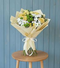 Букет цветов из:  Хризантемы и Розы в Урухской