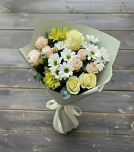Букет цветов из:  Альстромерии, Розы и Хризантемы в Урухской