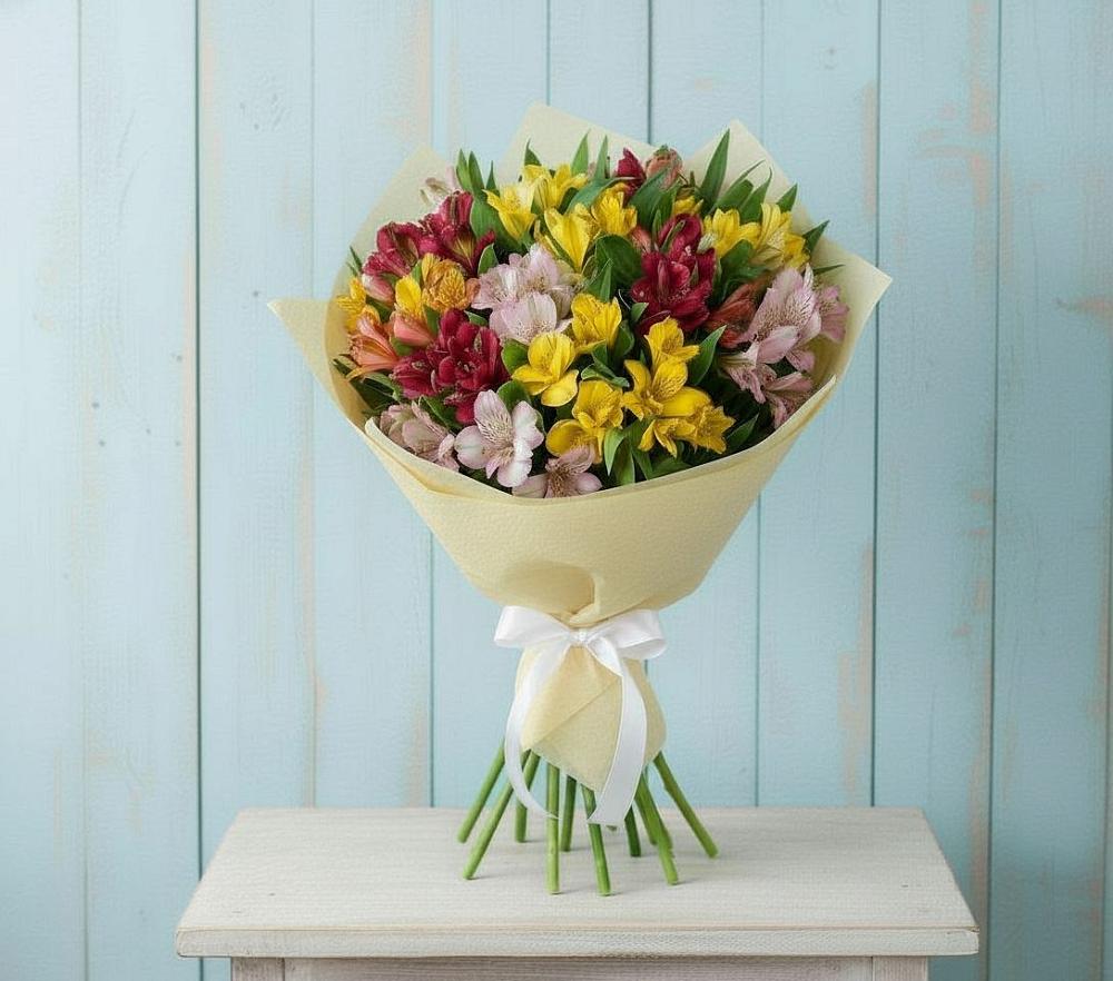 Букет цветов из: Альстромерии в Урухской