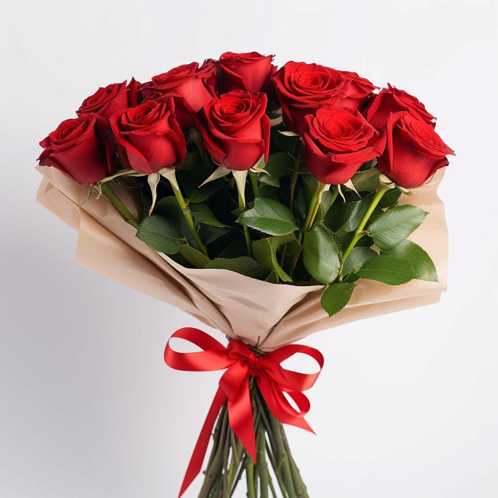 Букет 11 Красных роз Эдлесс Лав в Урухской